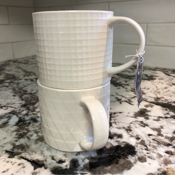 La Rochelle Stack Em Up Stackable Mugs - 3 1/2” - Creamy White - 2 Mugs - Picture 2 of 10